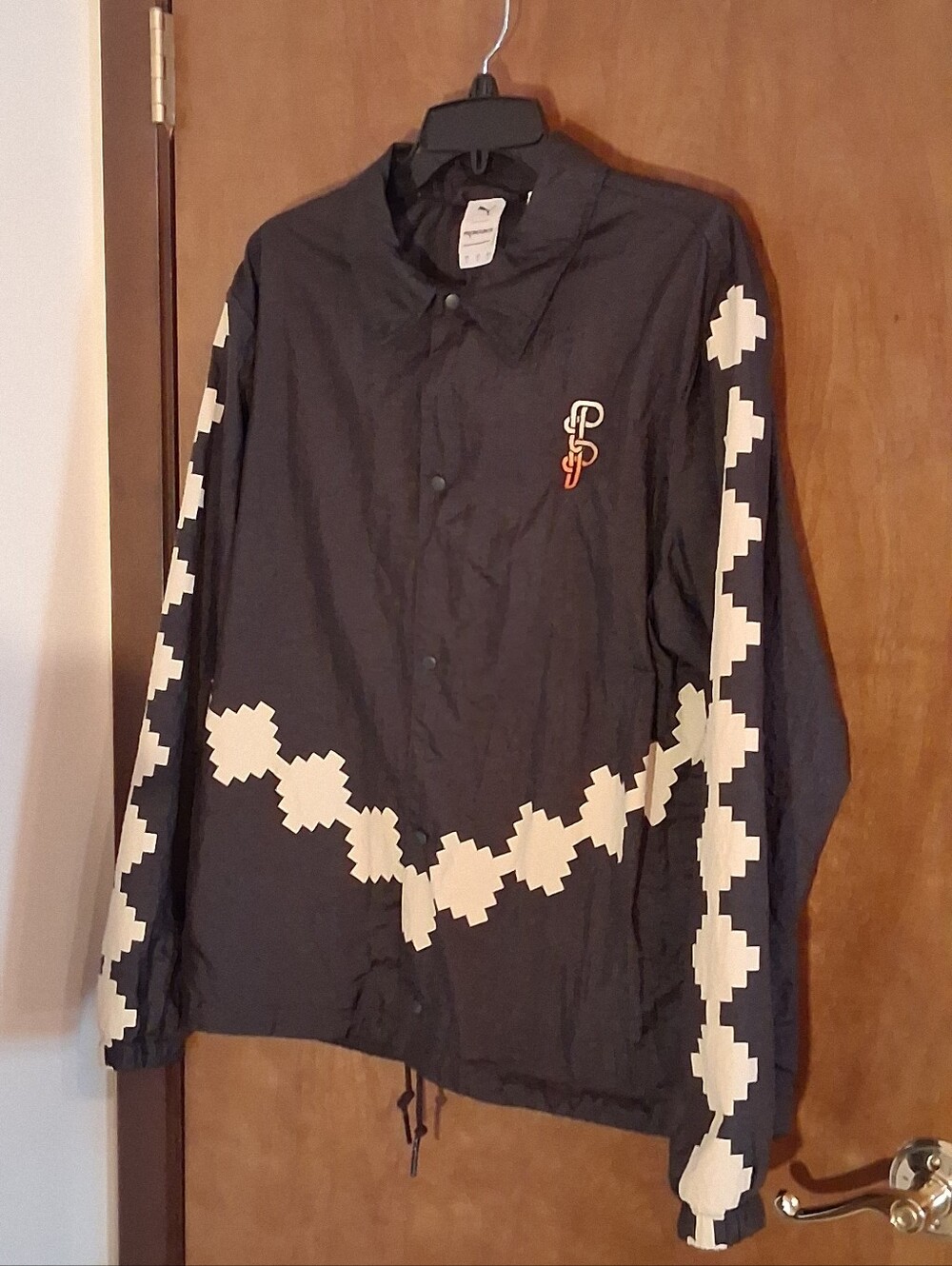 PUMA x PRONOUNCE Woven Jacket Men’s Large Black Geometric Streetwear Rare